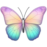 Pastel Gradient Hue Iridescent Butterfly sticker