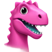 Pink dinosaur sticker
