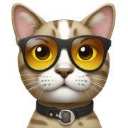 Cat with sunglasses sticker
