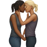 lesbian kissing sticker