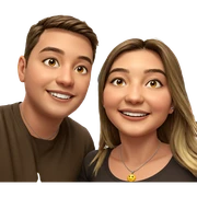 smiling girl with boy necklace sticker