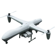 military UAV drone side view sticker