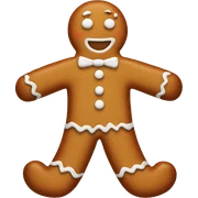 gingerbread man with slippers sticker