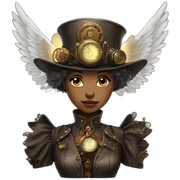 steampunk angel sticker