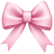 light pink ribbon bow sticker