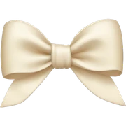 Cream bow sticker