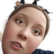 realistic portrait of girl sticker