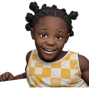 smiling boy with dark skin sticker