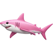 Pink shark  sticker