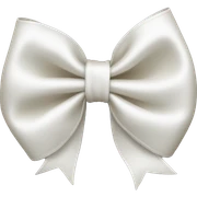 white satin bow sticker