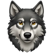 wolf black sticker