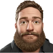 male portrait with beard sticker