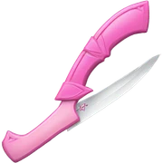 Pink bow knife  sticker