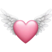 heart with angel wings sticker