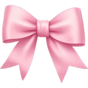 light pink ribbon bow sticker