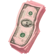 Pink money sticker