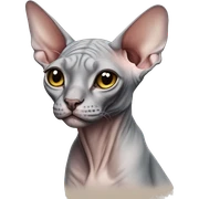 no color sphynx cat sticker