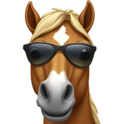 Horse wearing sunglasses  sticker