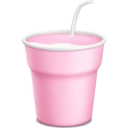 Pink milk in a cup sticker