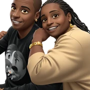 boys smiling with jewelry sticker