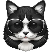 Cat with sunglasses sticker