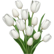 White tulip  sticker