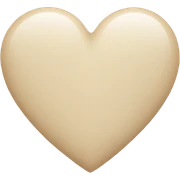 beige heart sticker