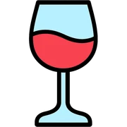 A wine glass with a stem, elegant and simple sticker