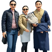 boys having fun outdoors sticker