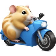 hamster on motorroller sticker
