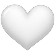 White heart sticker