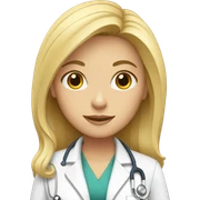 blonde doctor sticker