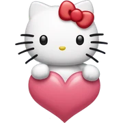 hello kitty with heart sticker