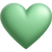 Sage green heart sticker