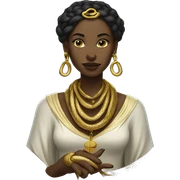 Priestess with golden snake worn as jewelry  sticker
