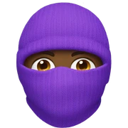 Purple ski mask sticker