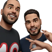 two boys smiling together sticker