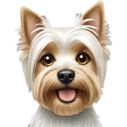 White yorkie terrier  sticker