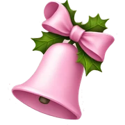 Light pink Christmas bells sticker