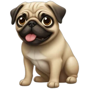 Perro pug sticker