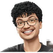 smiling boy in black shirt sticker