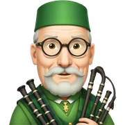 Green Bagpiper sticker