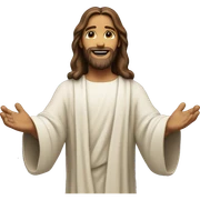 jesus open arms sticker