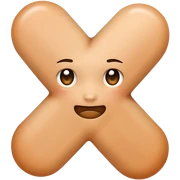 cute x mark sticker