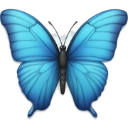Blue butterfly sticker