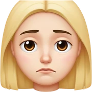 Sad face sticker