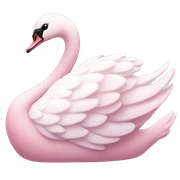 pastel pink swan sticker