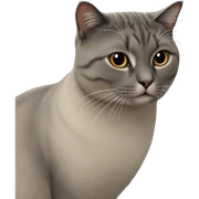 realistic cat on grey background sticker
