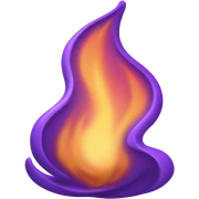 Purple flame emoji  sticker