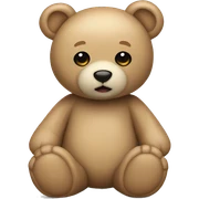 Beige teddy bear sticker
